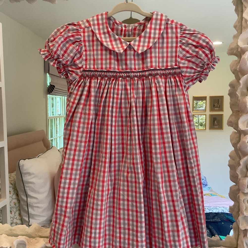 Bella Bliss Checkered Dress with Peter Pan Collar